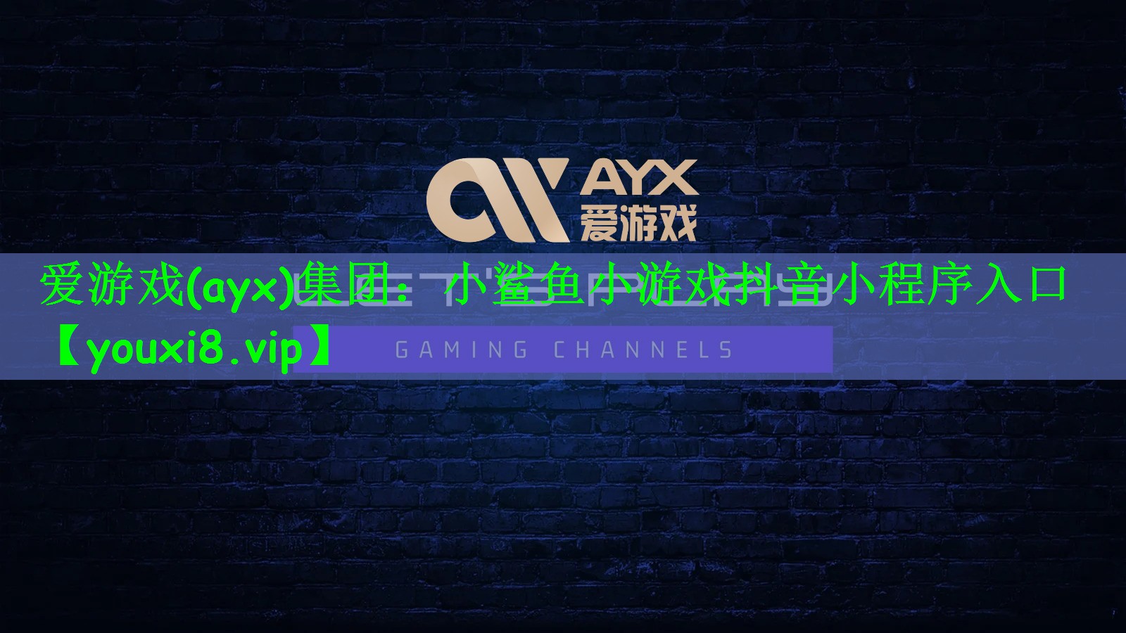 爱游戏(ayx)集团：小鲨鱼小游戏抖音小程序入口