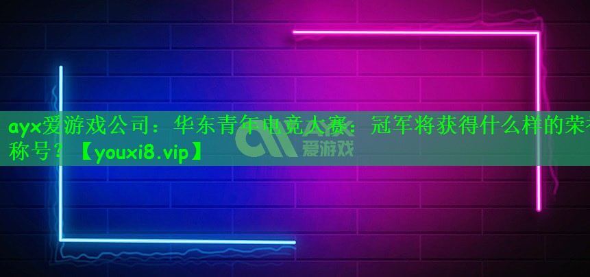 华东青年电竞大赛：冠军将获得什么样的荣誉称号？